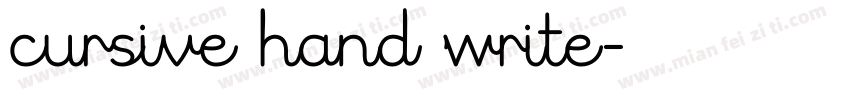cursive hand write字体转换